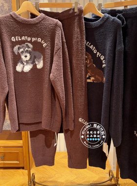 gelato pique 国内代购 25秋冬 小狗印花家居服男女 PMNT255102
