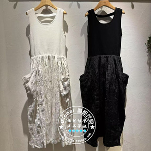 INITIAL国内代购 25夏 女圆领气质优雅连衣裙25UDNFMCXX197不退换