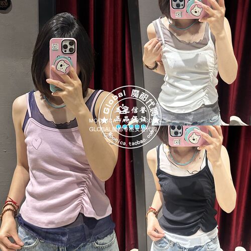MOUSSY日系紧身背心吊带衫上衣女