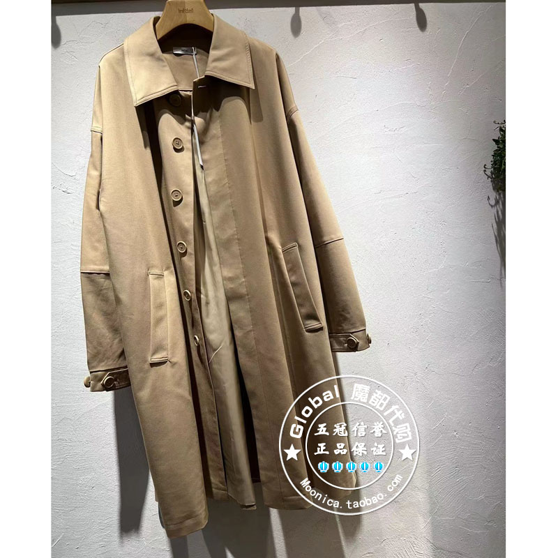 INITIAL翻领中长款百搭风衣