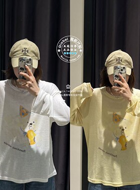 MOUSSY国内代购 2026春 卡通涂鸦打底长袖T恤衫上衣028JSA90-1034