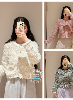 SNIDEL 国内代购 25秋 百搭圆领小香风针织开衫 SWNT254243