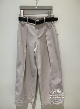 NUTS国内代购 2026春 纯色高腰腰带阔腿百搭休闲裤7110703A1