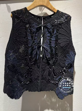 INITIAL国内代购 26春 女镂空钩花针织马夹26SWVFLMXX019不退换