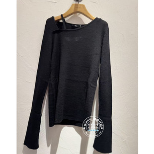 INITIAL国内代购 26春 女斜领喇叭袖针织衫26SOTFMCVV516不退换