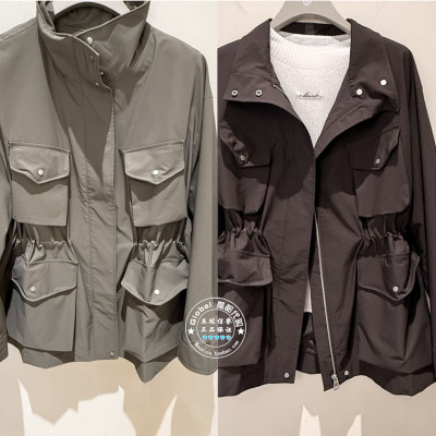 NUTS女装国内代购 2025冬 纯色立领抽绳休闲百搭风衣6320402A1