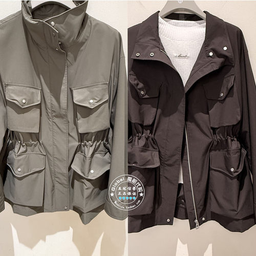 NUTS女装国内代购 2025冬 纯色立领抽绳休闲百搭风衣6320402A1