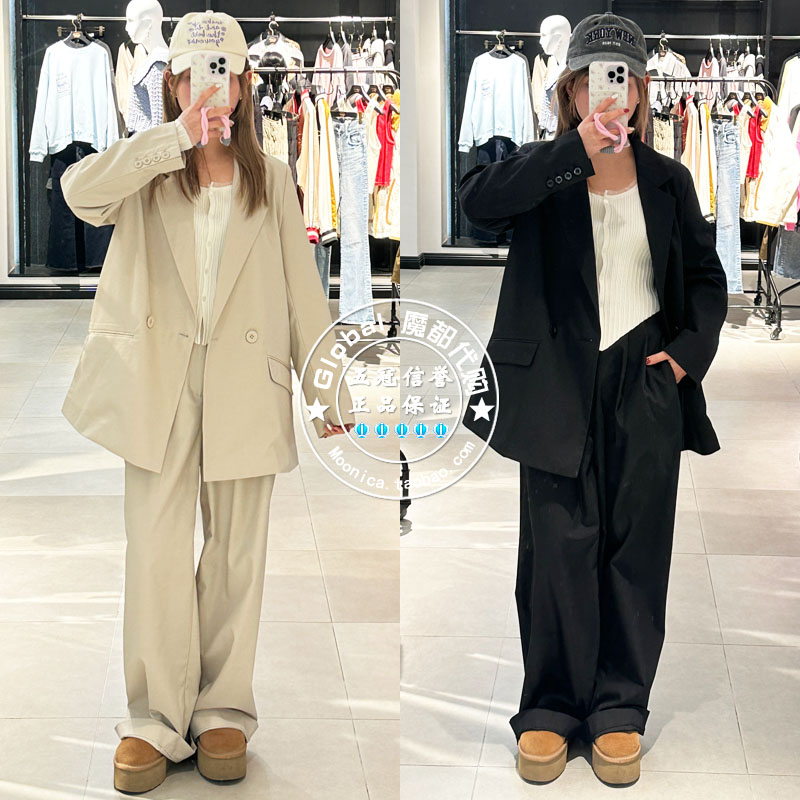 MOUSSY日系自然腰直筒西裤女