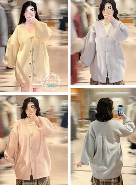 SNIDEL 国内代购 25秋冬 钻扣V领中长款针织开衫 SWNT255301