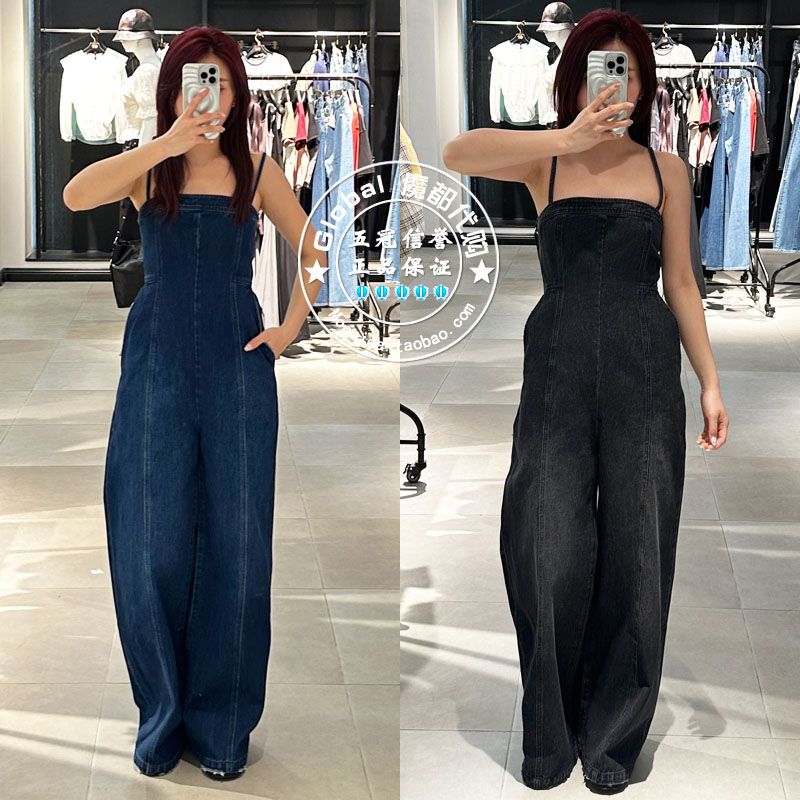 春夏牛仔背带连体裤女