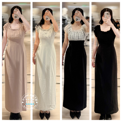 SNIDEL26春泡泡袖修身连衣裙