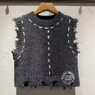 INITIAL国内代购 25冬 女圆领简约百搭背心25WTVFMCXX142不退换