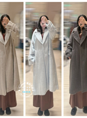 SNIDEL 国内代购 25秋冬 附胸针毛绒西装领毛呢外套 SWFC255060