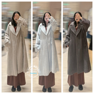 SNIDEL 国内代购 25秋冬 附胸针毛绒西装领毛呢外套 SWFC255060