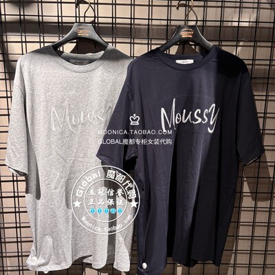 MOUSSY宽松休闲短袖T恤衫女
