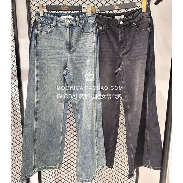MOUSSY26秋冬日系宽松棉牛仔裤