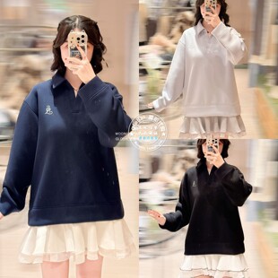 SNIDEL 国内代购 26春 甜蜜翻领网纱拼接上衣连衣裙 SWCO261124