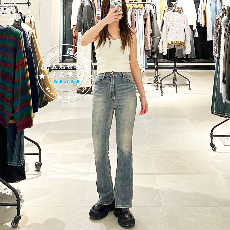 SLY复古修身微喇牛仔裤