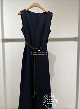 MOFAN/摩凡 国内代购 26夏 纯色搭腰带圆领连衣裙 FAL326231