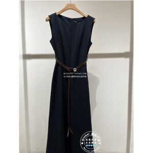 MOFAN/摩凡 国内代购 26夏 纯色搭腰带圆领连衣裙 FAL326231