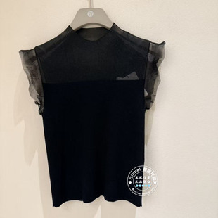 7210518A1 纯色圆领荷叶边气质优雅针织衫 NUTS国内代购 2026夏