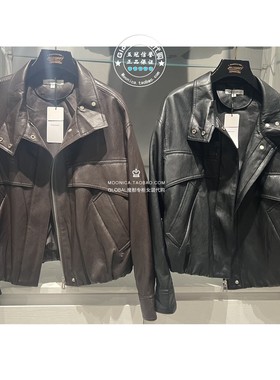 特价 MOUSSY 25秋冬 潮酷时尚简约拉链皮衣外套女 028IAC30-1069