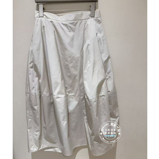 NUTS国内代购 2026春 纯色高腰褶皱优雅百搭半身裙7140613A1