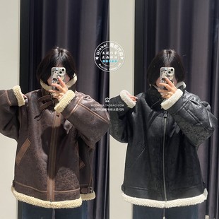 028IAA30 复古立领宽松机车棉服外套 1044 25秋冬 MOUSSY国内代购