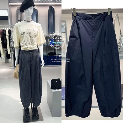 特价MOUSSY日系收脚宽松休闲裤子