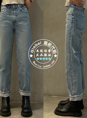 MOUSSY代购 22春夏 日产高腰直筒牛仔裤010GSS11-2660/GAS11-5440