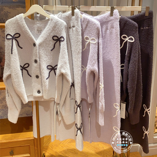 蝴蝶结睡衣女PWNT254026 gelato 25冬 国内代购 PWNP254029 pique