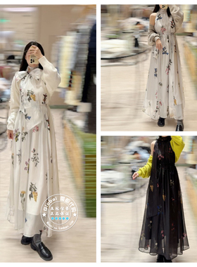 SNIDEL 国内代购 25秋冬 针织开衫印花连衣裙套装 SWNO255090