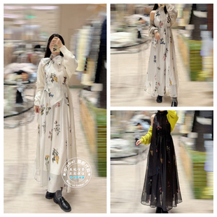 SNIDEL 国内代购 25秋冬 针织开衫印花连衣裙套装 SWNO255090