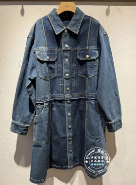 INITIAL国内代购 26春 女翻领休闲牛仔连衣裙26SDNFMCVV596不退换