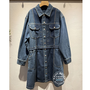 INITIAL国内代购 26春 女翻领休闲牛仔连衣裙26SDNFMCVV596不退换