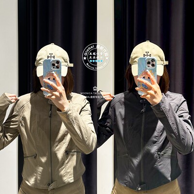 moussy复古立领长袖短款外套