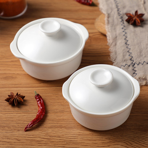 工厂现货美质有盖隔水蒸盅陶瓷