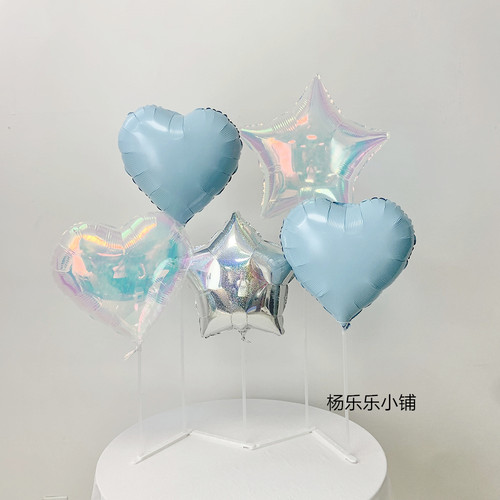 新款爱心桌飘支架铝膜爱心桌飘气球生日桌飘气球生日布置男孩女孩