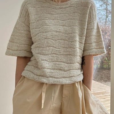 TIDE_LOOP_TEE潮汐Tee亚麻羊驼毛短袖Isager夏季毛线材料包非成品