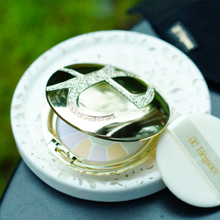 Elegance雅莉格丝欢颜蜜粉饼E大饼持久控油定妆粉便携8.8g家庭27g