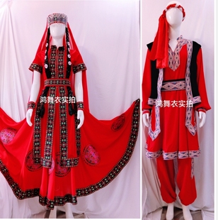 古丽米娜老师 鹰舞服装 鸿舞衣 塔吉克舞蹈服装