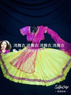 鸿舞衣印度舞蹈练习演出两用实用服装 加长需另收费 裙长65左右