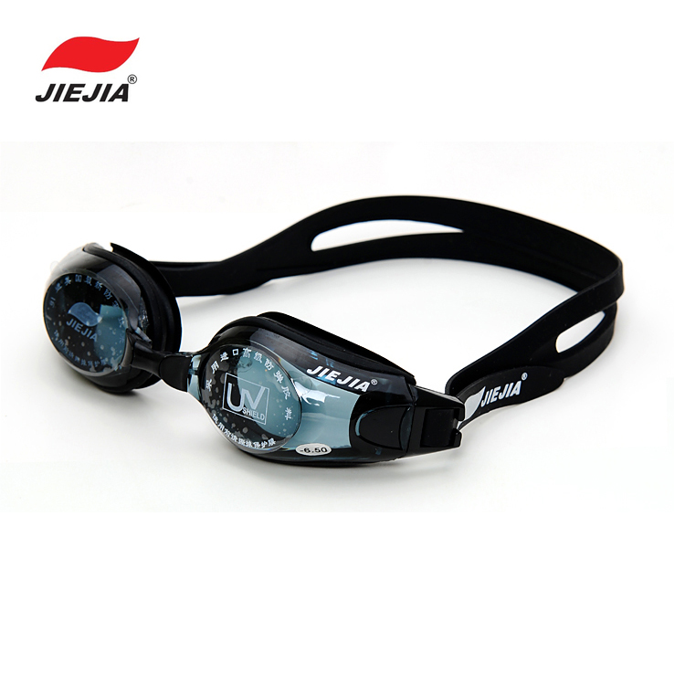 150-900度捷佳成人泳镜 防水防雾近视游泳眼镜左右镜度数可选清晰
