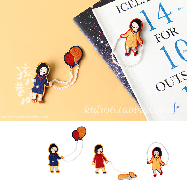 复古个性原宿刺绣女胸针个性