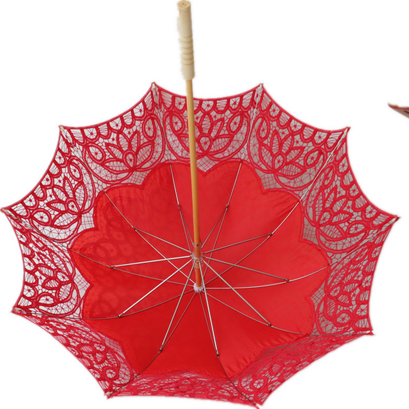 泰山花边蕾丝伞古代复古风红盖头直杆长柄兰橙黄绿青蓝紫色遮阳伞,居家日用,伞,淘宝优惠券,粉丝福利购,淘宝优惠卷