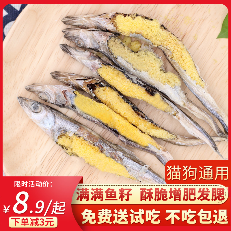 多春鱼冻干猫零食小鱼干满籽增肥磨牙狗狗猫咪零食补钙成幼猫粮