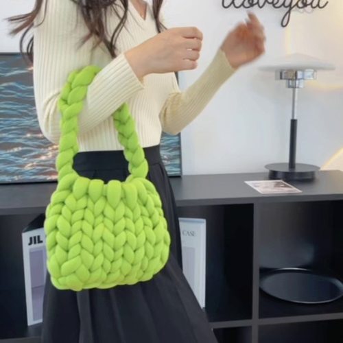 冰岛粗毛线手工编织包材