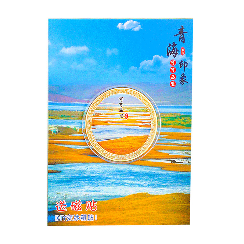 旅游景区青海印象纪念章文创景点文化纪念金币金属工艺品金币硬币