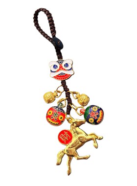 财神爷吞金兽钥匙扣车链