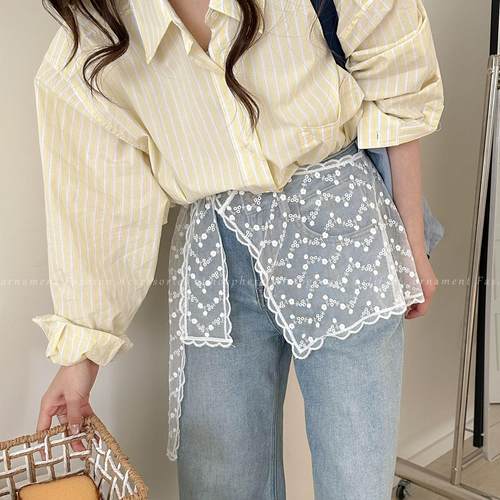 白色蕾丝披肩丝巾女2025